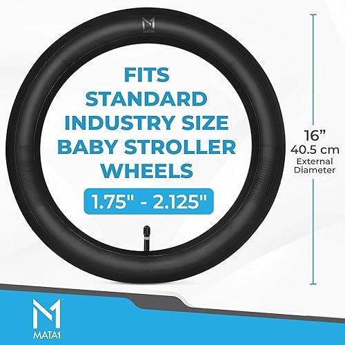 Miniatura 6 de Mata1-USA - 2 repuestos de neumáticos de tubo interior de 16 pulgadas x 1.51.751.952.125 para cochecito de jogging. Compatible con todas las marcas