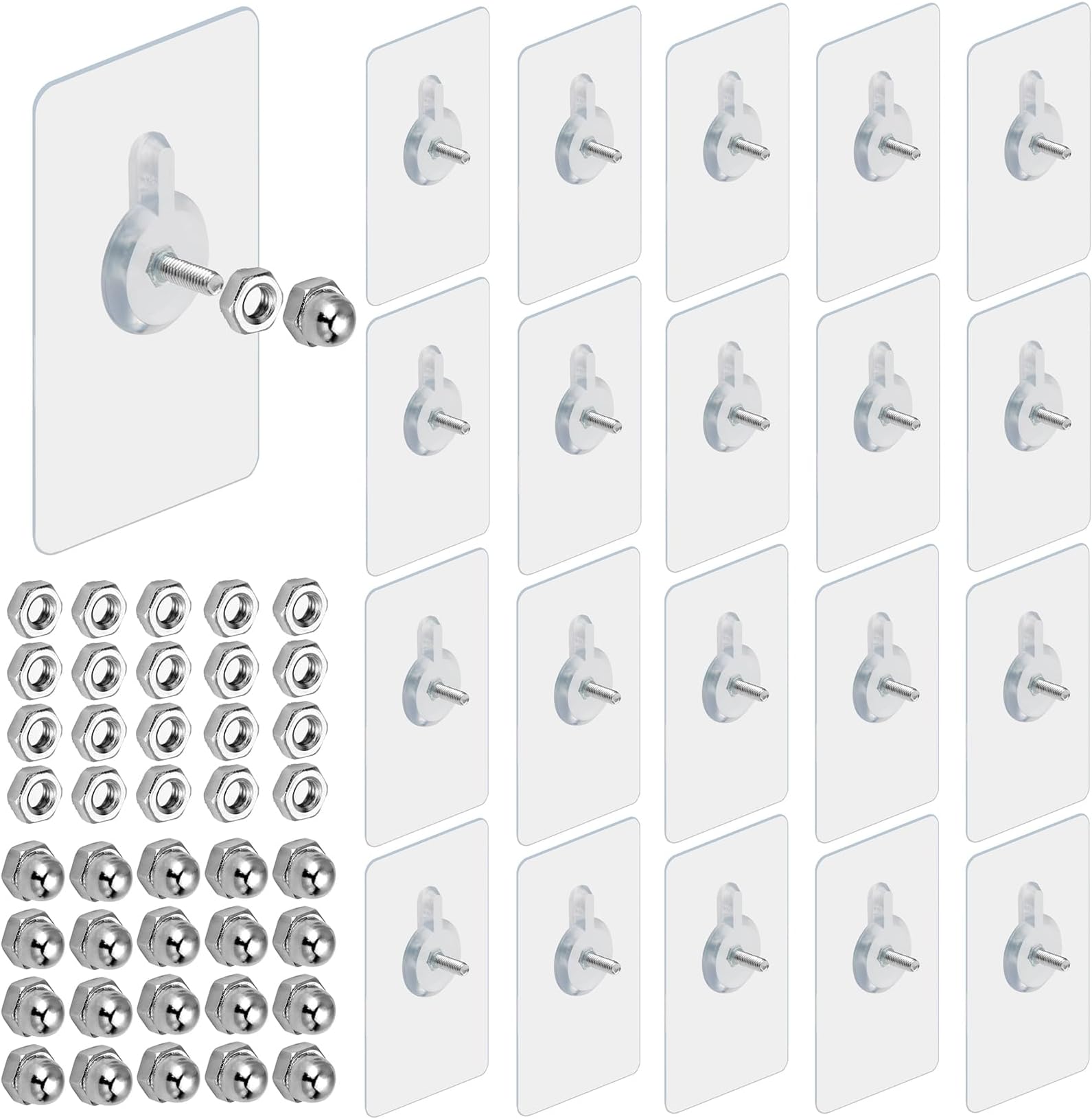 Chiodi Per Foto E Decorazioni Chiodi Per Quadri In Acciaio Testa Argentata - Mix 50 Pezzi Da 20-50 Mm Per Cemento, Mattoni, Legno Tasselli Cartongesso - Foto 2