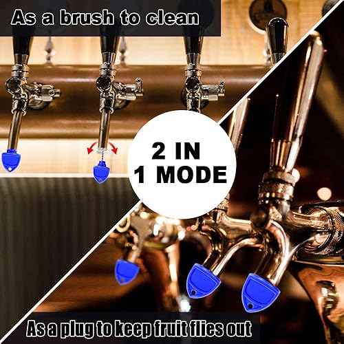 Miniatura 4 de MRbrew Cepillo para grifo de cerveza, paquete de 15 juegos de tapones de grifo de cerveza, cubierta de grifo, kit de limpieza de línea de cerveza,