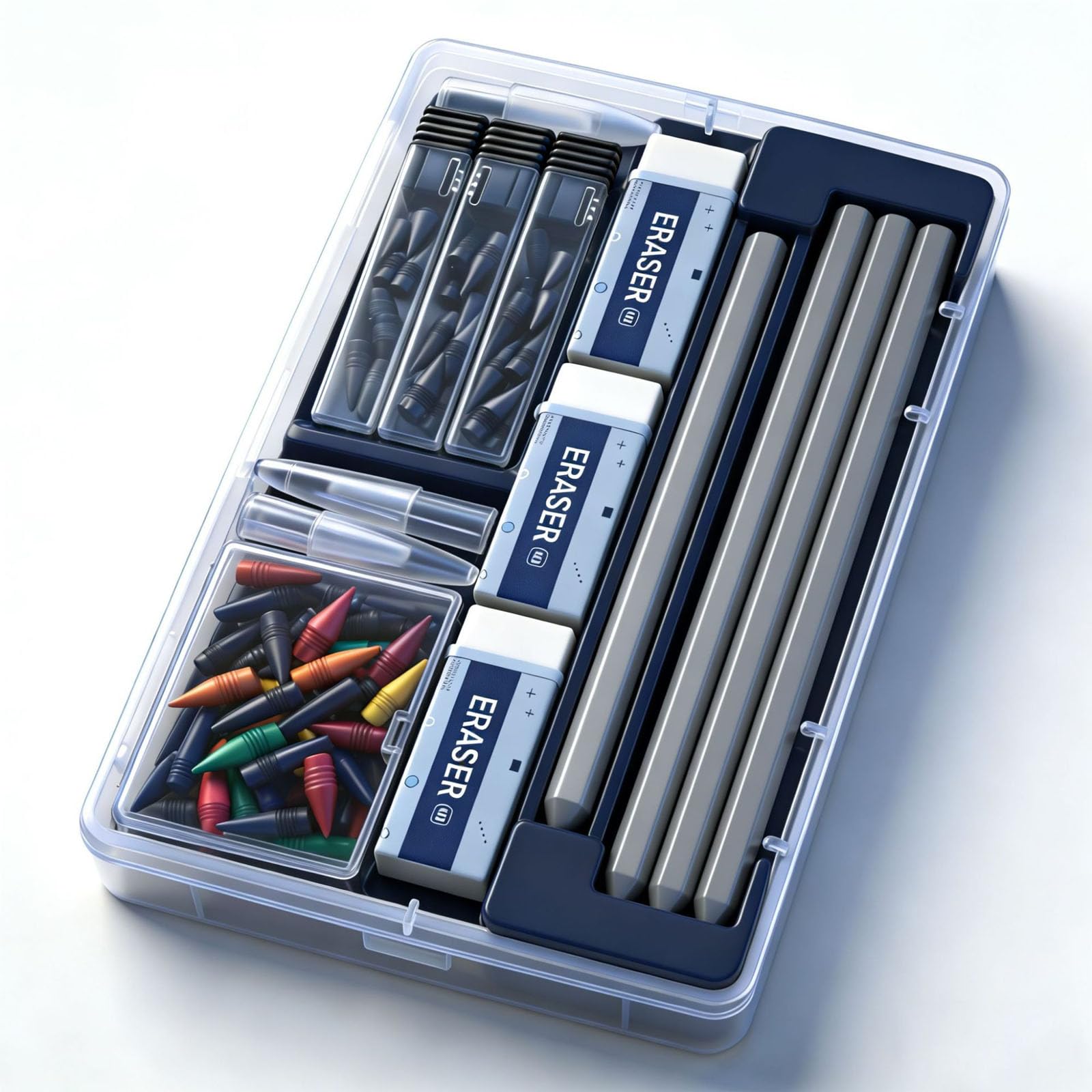 everpen Forever Pencil,Metal Infinity Pencil with Replaceable Nib, Metal Alloy Writing Instrument, With 12 Colored Refill Tips, Pencils for Drawing, Sketching and Writing (Brown Suit)