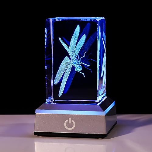 Regalos de libélula para mujeres y niñas, decoración del hogar, figuras de libélula de cristal 3D, regalos para amantes de la libélula, mamá,