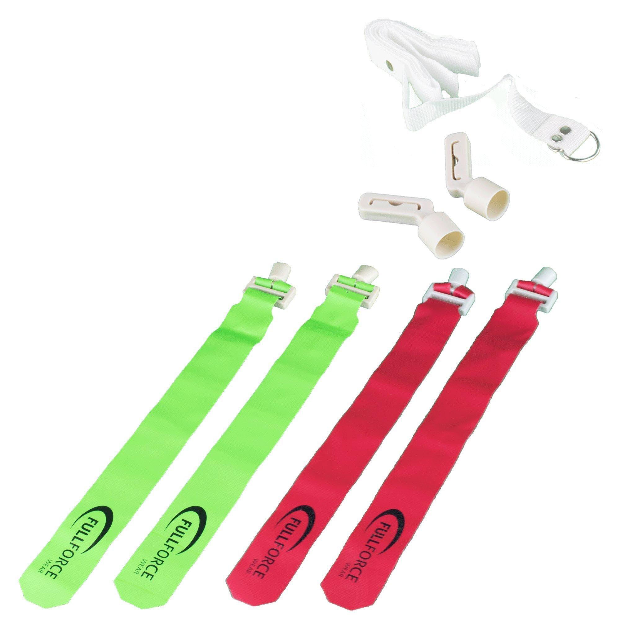 Full Force POPFLAG Flagfootball Set, 10 Gürtel mit 10 Flag Sets in 2 Farben