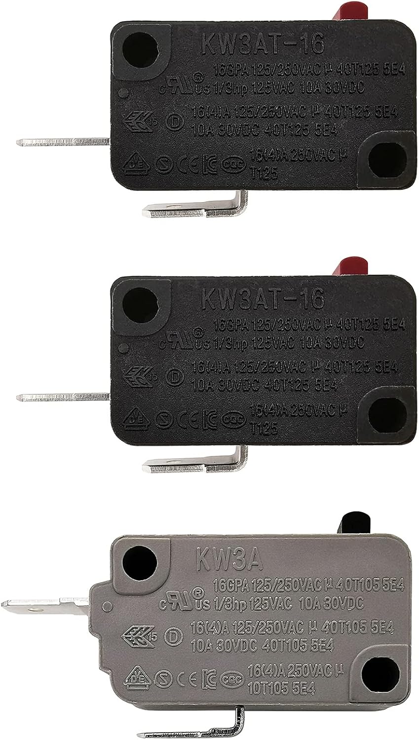 Buy Microwave Oven Door Switch Replacement Part, 16A 125VAC, 2X KW3AT