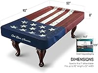 Vista 2 de Cubierta para Mesa de Billar BEARCOVER, Accesorios de Mesa de Billar de Piel Sintética Resistente Impermeable para Interior/Exterior, Accesorios