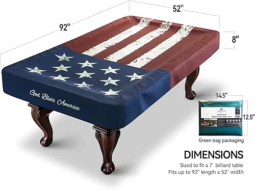Miniatura 2 de Funda para mesa de billar, impermeable para interiores y exteriores, accesorios para mesa de billar pesada, accesorios de billar para proteger