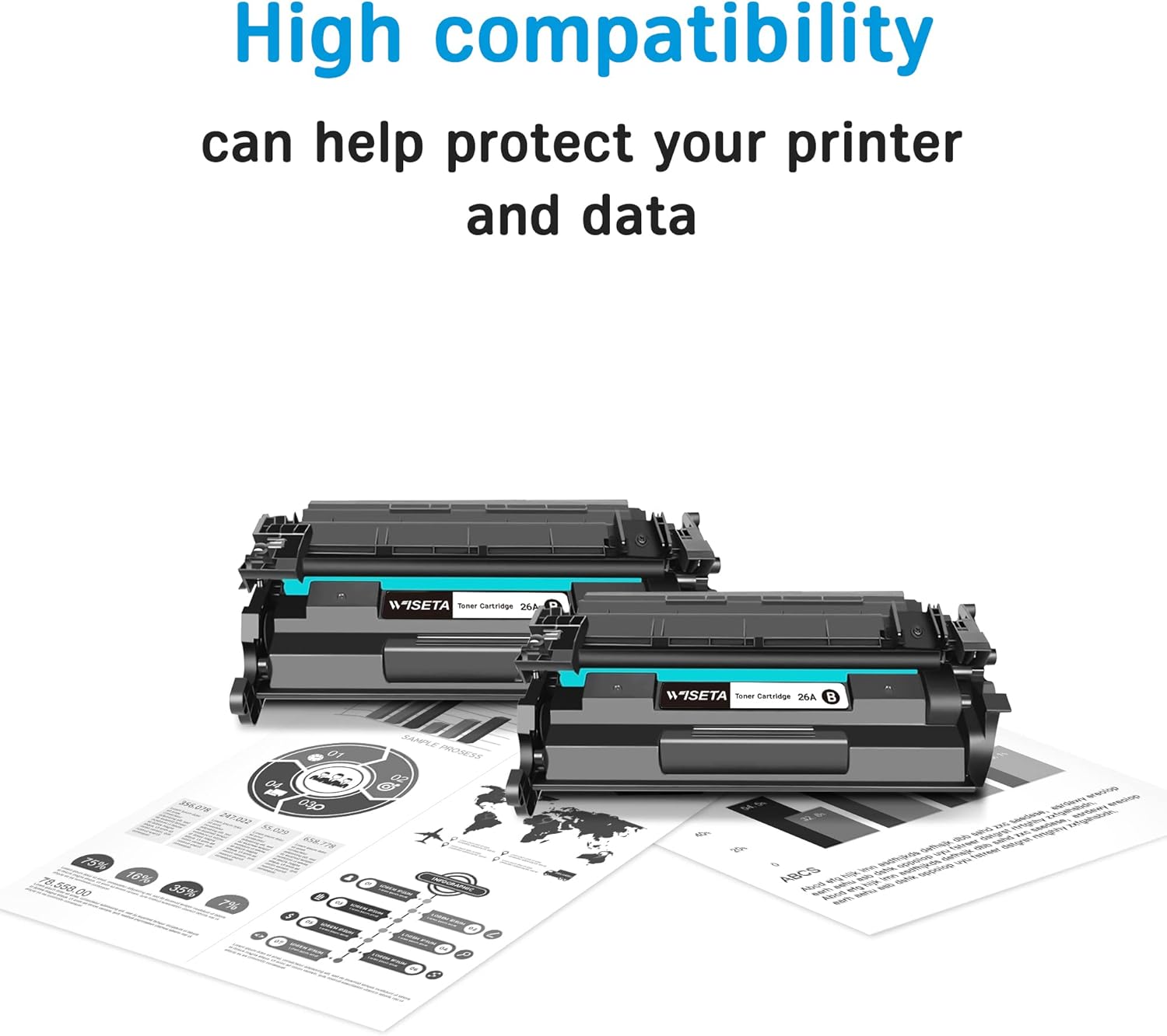 26A CF226A Compatible Toner Cartridge Replacement for HP 26A CF226A 26X CF226X Compatible with Laserjet Pro MFP M426dw M426fdw M426fdn M402m M402dn M402d M402dw Laser Printer (4 Black) : Office Products