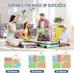 Compression Packing Cubes，Luggage Packing Organizer Bag Expandable Travel Organizer Cubes For Carry On Luggage Suitcase Travel Essentials Accessories for Women Men (Blue Flowers, 7 pcs)
