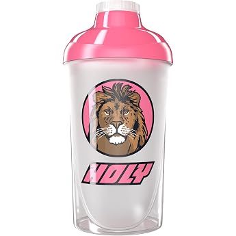 Holy Energy  New Animal Shaker Mixing Cup 'Lion' - Sports Water Bottle for Booster Hydration & Iced Tea - Shaker for Drinks Powder in Lion Design