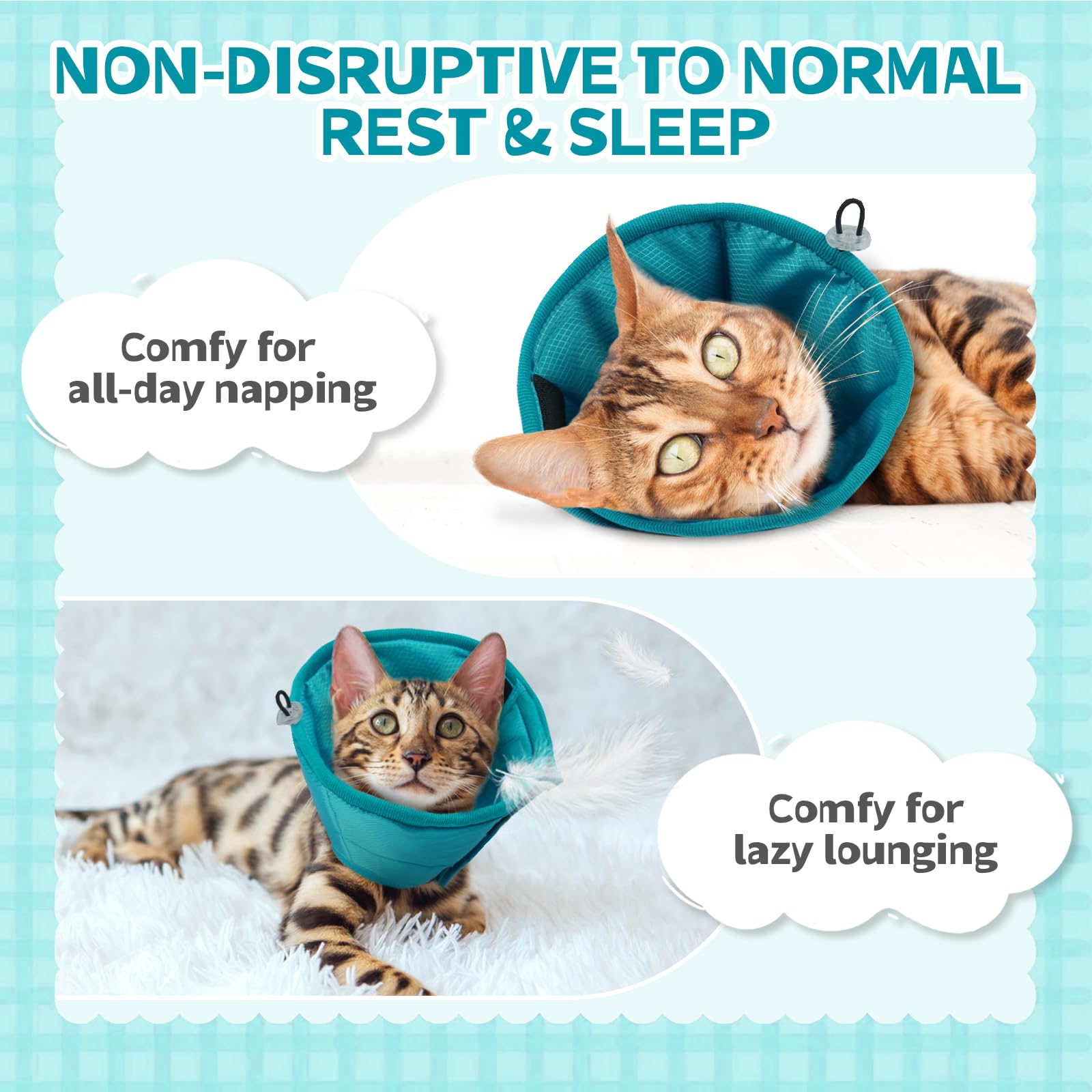 Hjyokuso Cat Cone Collar, Soft Cat Cones - Image 3