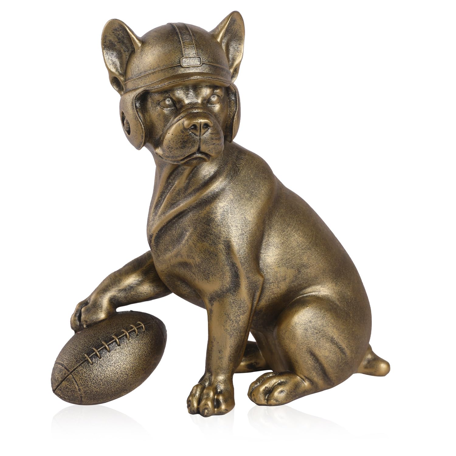 Dog Statue Bulldog Football Player Dog Sculpture