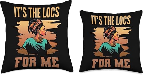 Miniatura 3 de Locs Afro Dreadlocks Love Natural Beauty Hair It's the Locs for Me Afro Hair - Almohada negra americana africana, 16 x 16 pulgadas, multicolor