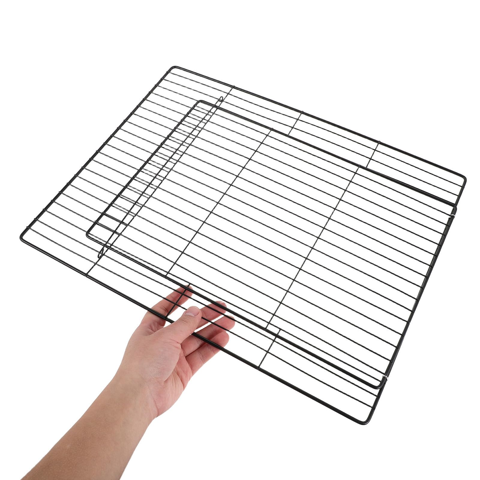 iplusmile 2 Pezzi Recinzione con Porta Rimovibile in Ferro per Gabbia di Cani e Gatti 45x35 Cm, Accessorio per Animali Domestici Adatto a Uso Interno e Spazi All'aperto