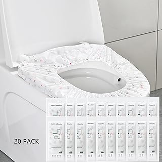 20 Pack Toilet Seat Covers Disposable | Independent Packaging | Non-Woven Fabric |Disposable Potty Seat Cover For Public Restrooms|Travel Essentials