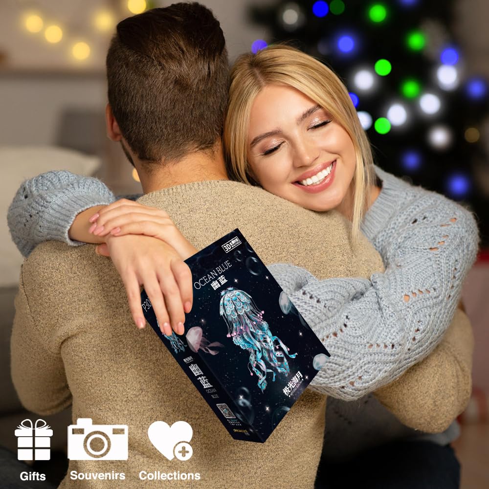 Piececool 3D Metal Puzzle Puzzle 3D Artigianato 3D Modelli di Metallo 3D Puzzle regalo di Natale Puzzle 3D per adulti Oceano blu