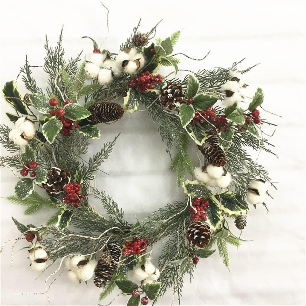Simulation red Fruit Cotton Christmas Wreath Christmas Wreath American Simulation Wreath