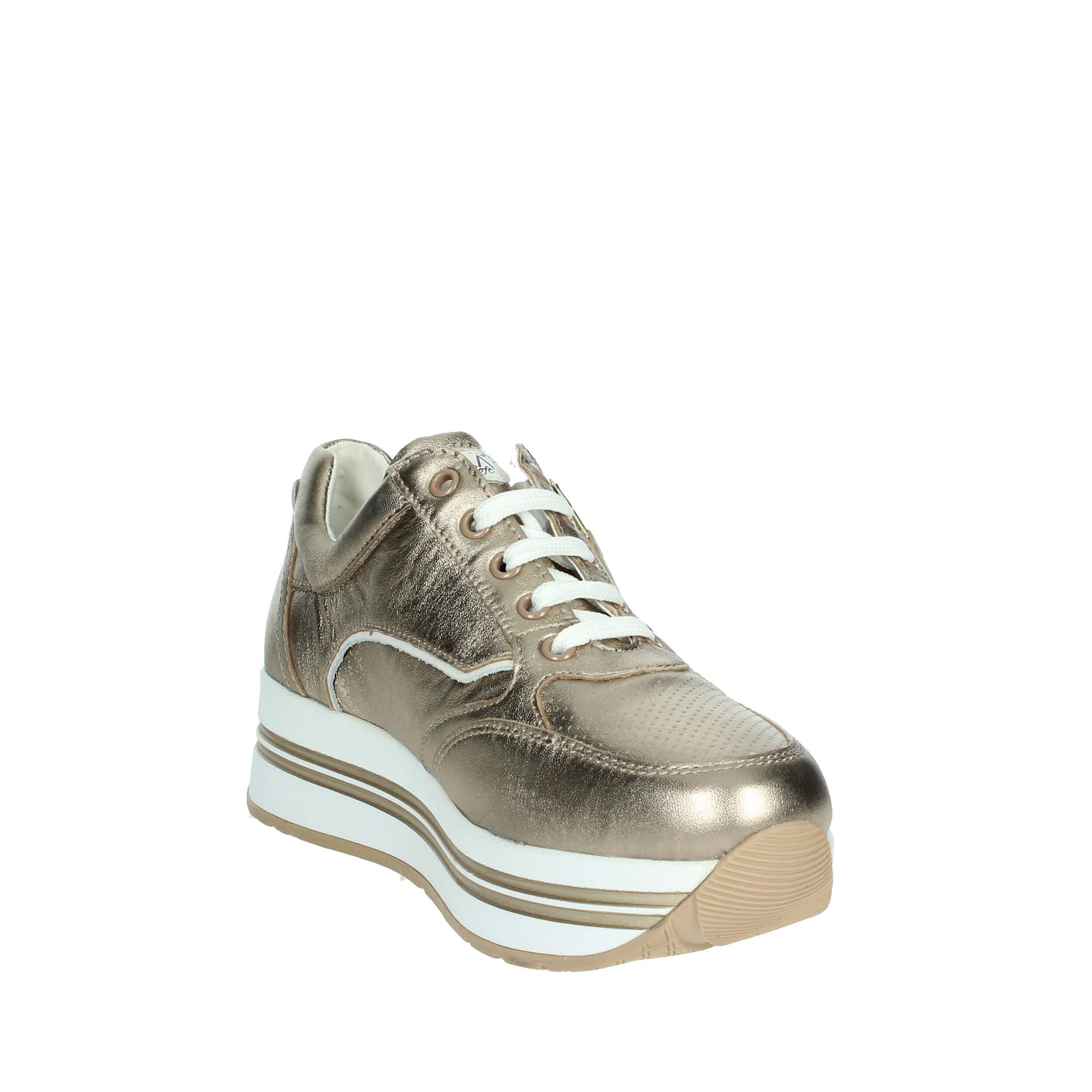 CINZIA SOFT IV919575-AS001 White/Gravel Scarpa Donna Sneaker Platform Pelle Zip Laterale
