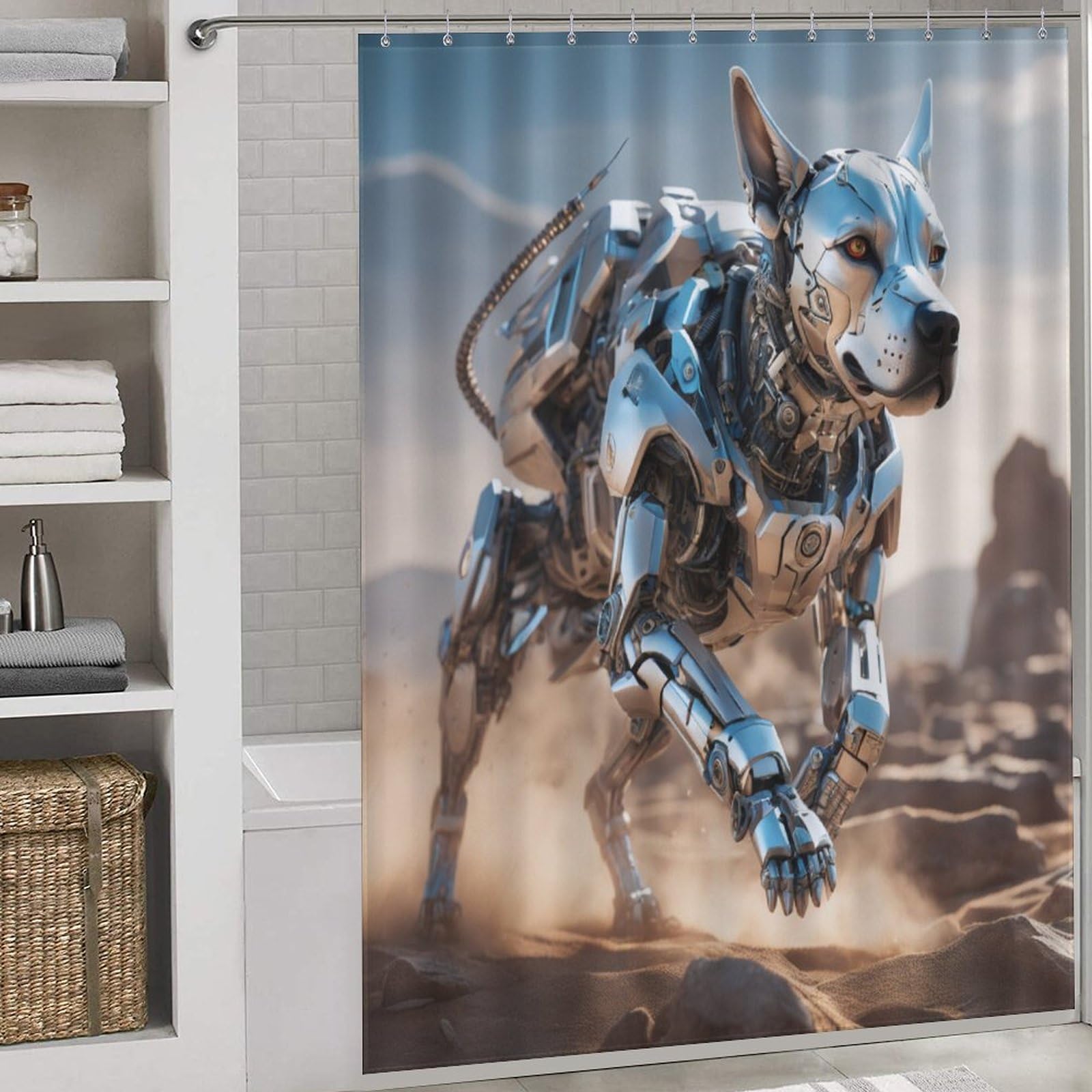 Rideau de douche chien mignon pour transformer votre baignoire en espace joyeux
