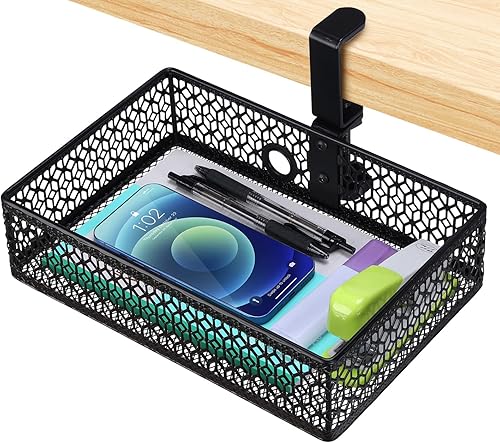 Drawer Under Desk Storage Organizer, Clamp on Desk Drawer, Under Desk Storage, Clamp Drawer Basket, Hanging Desk Storage, Under Desk Mount Tray,