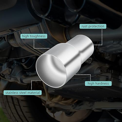 Miniatura 4 de Adaptador de escape de alta precisión de 2 a 2.5 para tubo de escape, tubo de admisión intercooler, conector universal de tubo de escape, acoplador