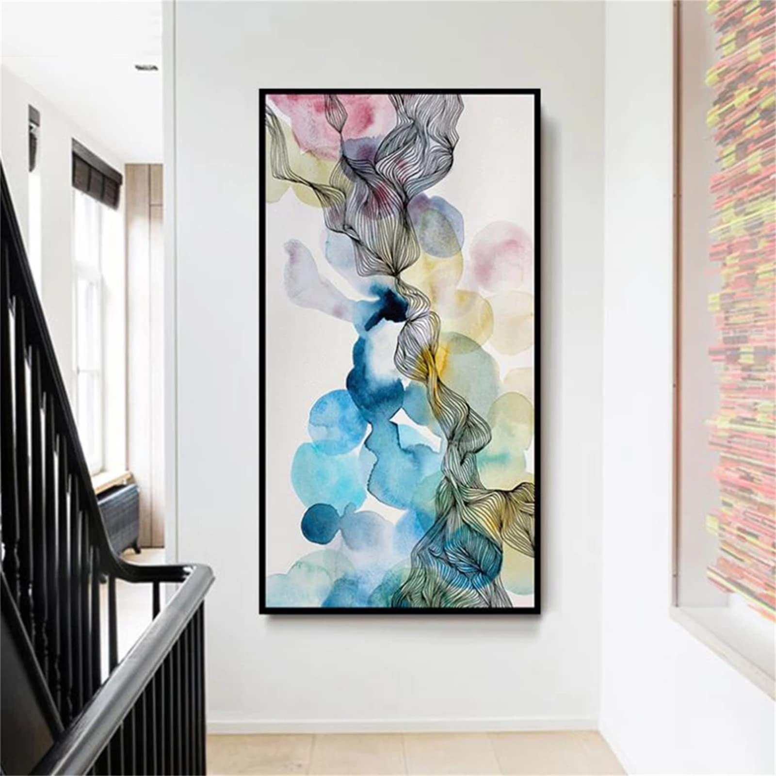 DIY zestawy do malowania diamentami 5D, pełne wiertło diamentowe sztuka obraz dla dorosłych i dzieci, kryształ górski haftowanie obrazy do dekoracji ścian domu - 80 x 160 cm / 31 x 63 cale (kolor: abstrakcyjny)