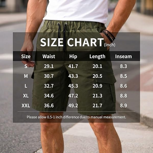 Pantaloncini casual da uomo leggeri ad asciugatura rapida atletica cargo pantaloncini da corsa - 5