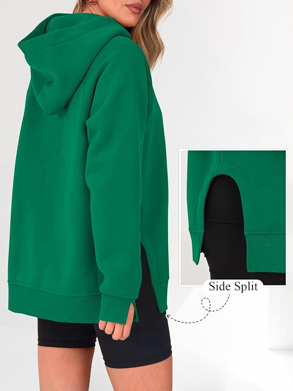 ANRABESS Hoodies for Women Oversized Fall Fashion Outfits,Green,L image 4