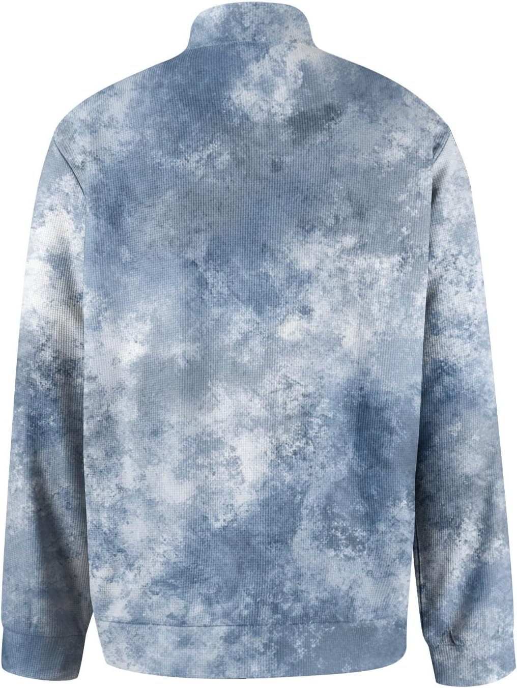 RTRDE Men's Long Sleeve 1/4 Zip Henley Shirt Tie Dye Print Casual Daily Work Pullover Tees, M-3XL