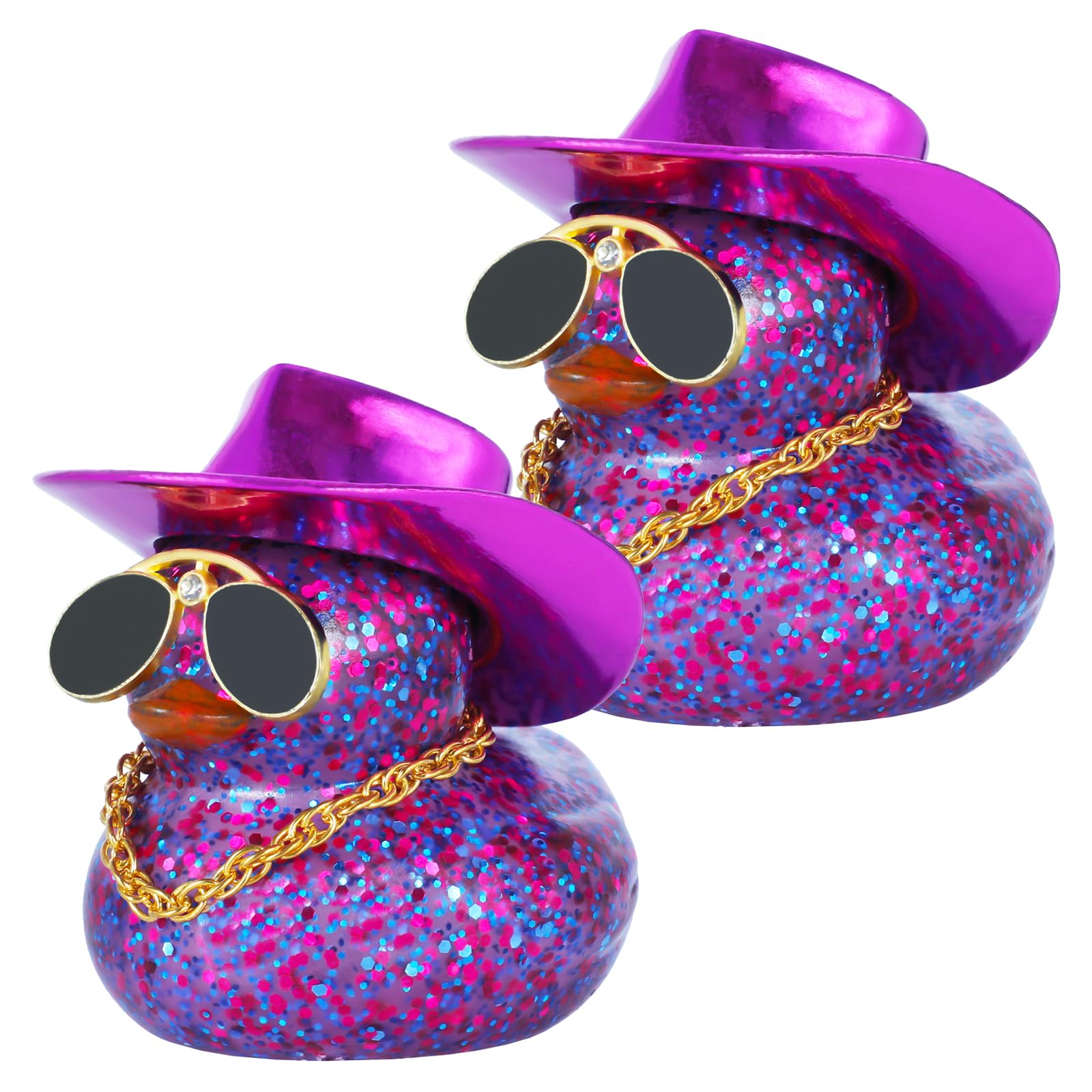 Amazon.com: BOZILY Cowboy Rubber Duck with Purple Glitter Hat
