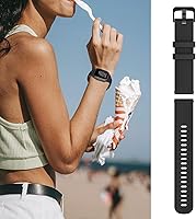 Vista 6 de Bandas compatibles con Garmin Venu/VenuSq Sq2/Venu2 Plus/Forerunner 55 165/Vivoactive 5, correas de liberación rápida de silicona suave de 0.787