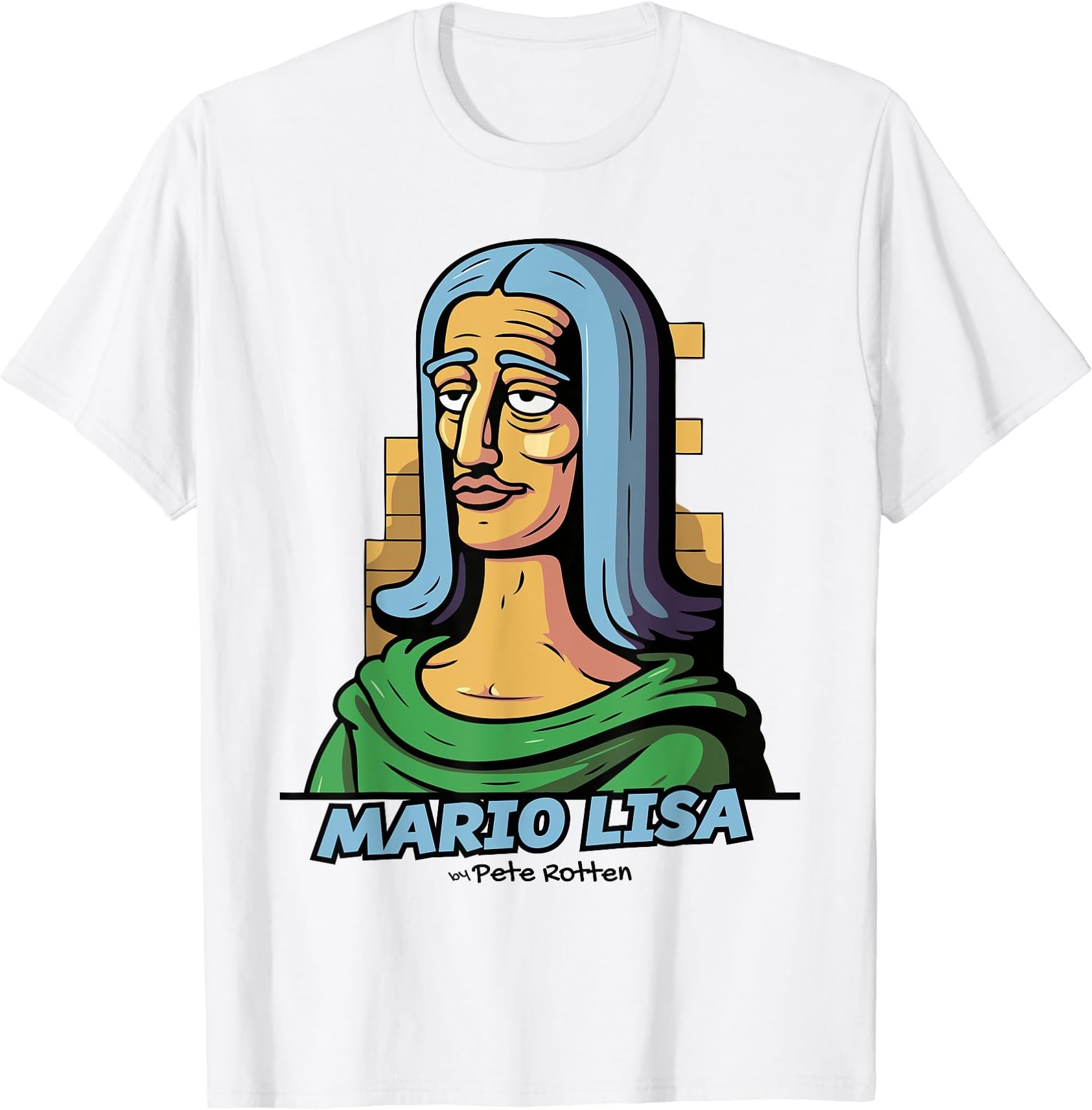 cool and funny Mario Lisa is better than Lisa's Mona T-Shirt