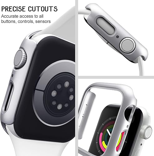 Miniatura 2 de Paquete de 4 unidades compatibles para carcasa Apple Watch 1.575 pulgadas Series 6 5 4 SE, carcasa rígida de PC parachoques marco compatible con