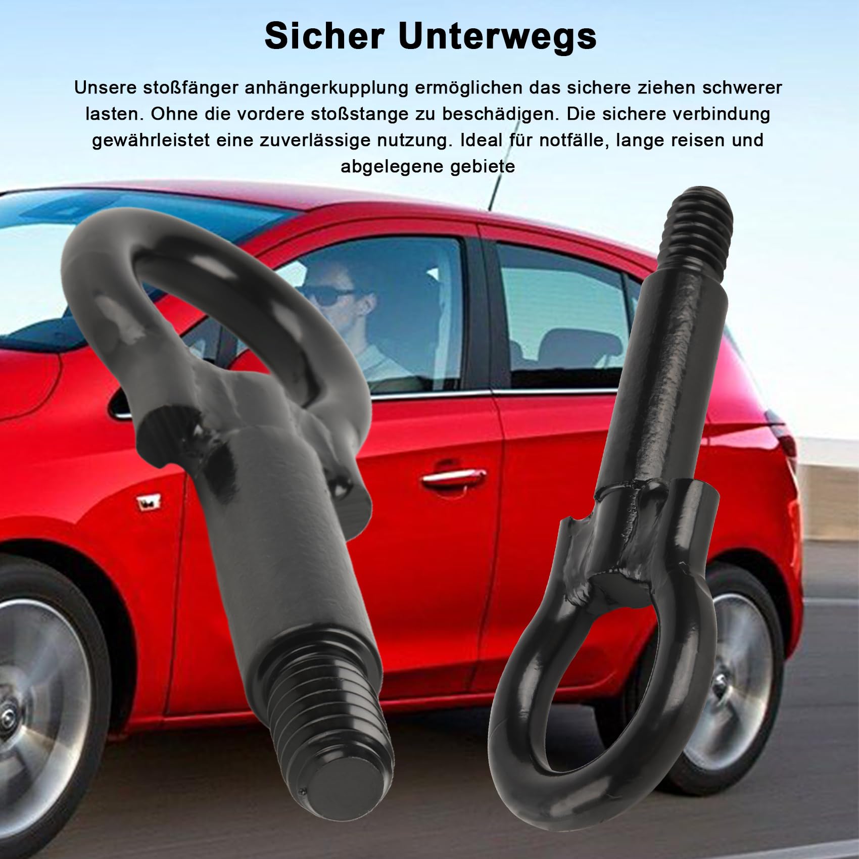Gancio di traino 90507738 con occhiello di traino, gancio di traino, compatibile con Opel Zafira A B, Astra G H, Combo C, Corsa C D, Meriva A B, Vectra B C C C