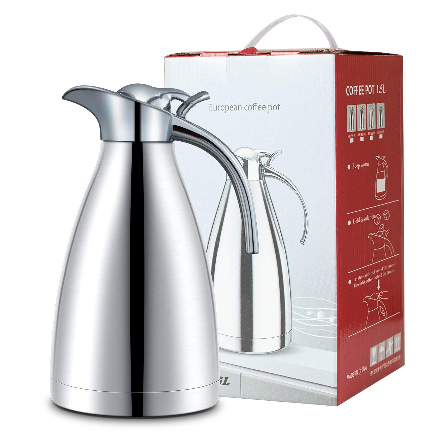Stainless Steel Thermal Coffee Carafe 