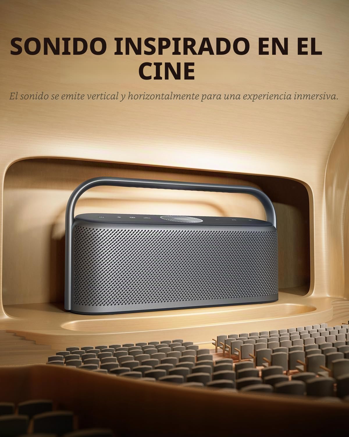 Soundcore Motion X600 Altavoz Bluetooth Potente, Altavoz portátil y inalámbrico, Hi-Res, 50W, IPX7, 12h, EQ Personalizable, Entrada de AUX IN
