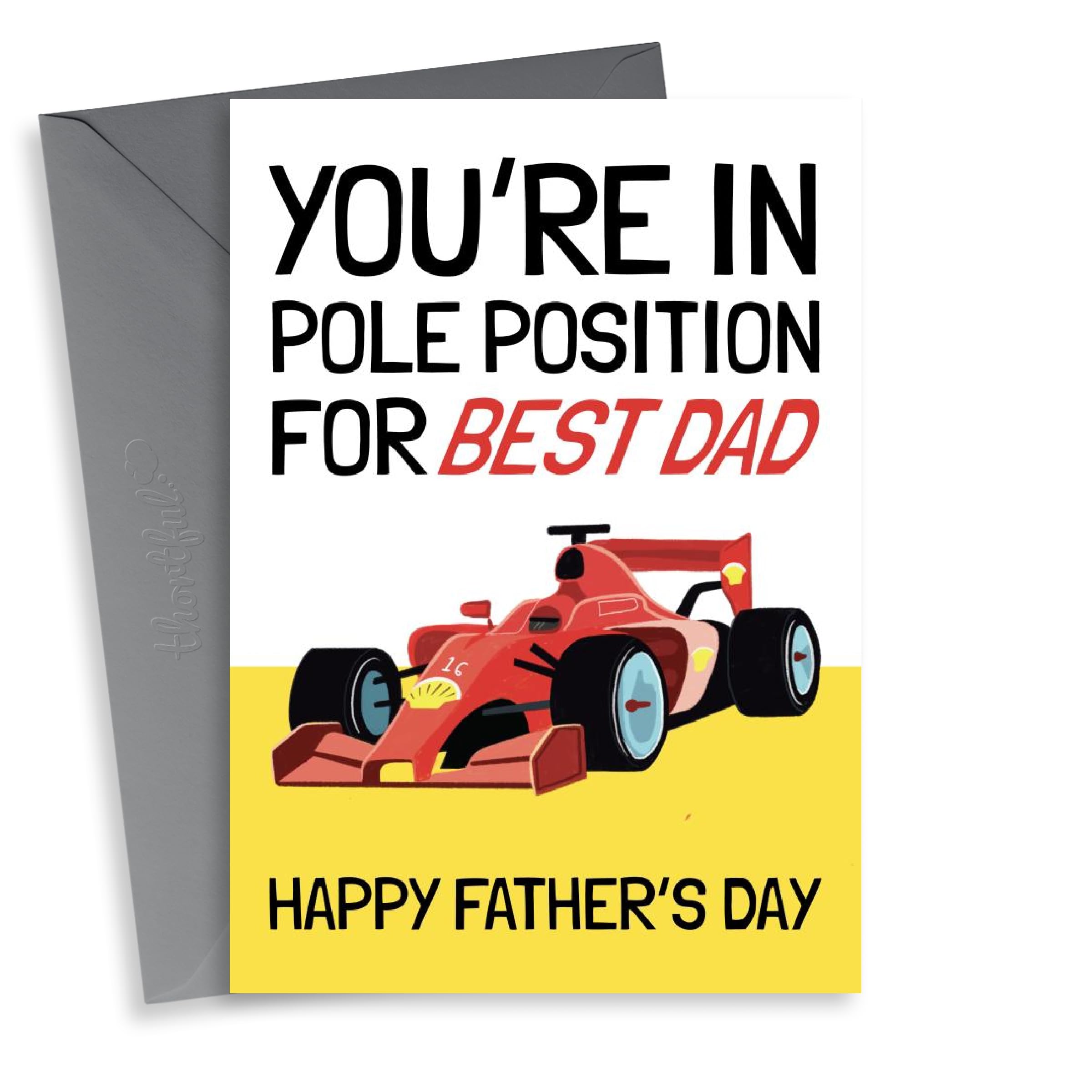 Funny F1 Father's Day Card - Formula 1 Grand Prix - Pole Position Pun