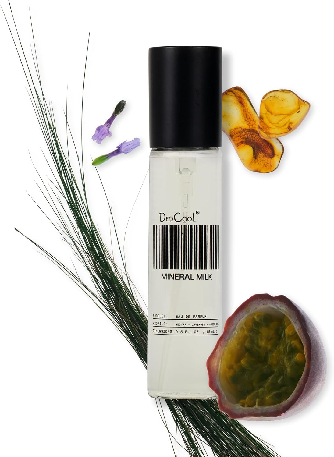 DedCool, Eau de Parfum, Mineral Milk, Travel Size Perfume, 15 mL | Golden nectar, coastal lavender & amber milk, non-toxic, vegan