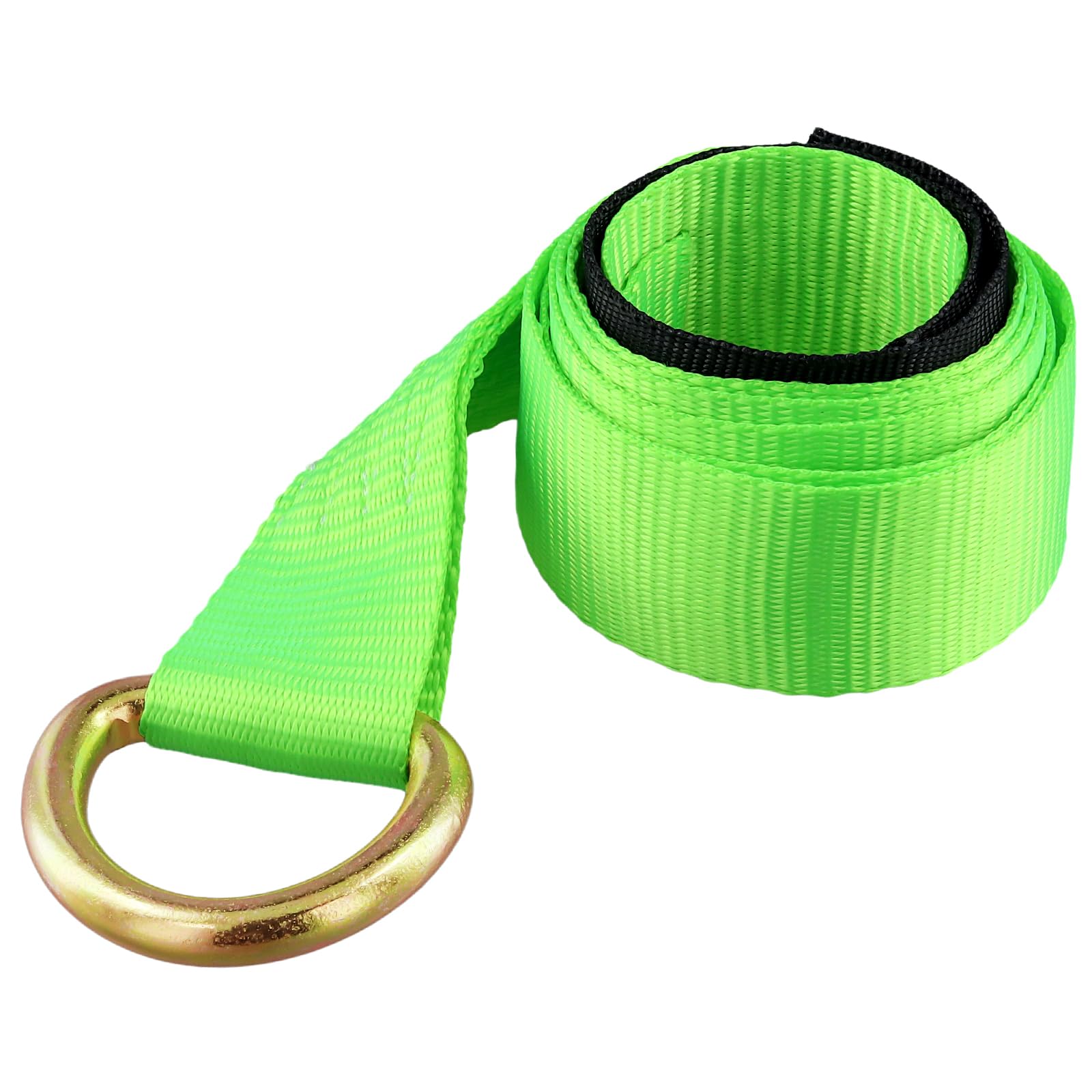 JOIKIT Confezione da 6 cinghie da traino con anello a D per sollevamento ruote, demolitori, rollback, camion di traino, verde