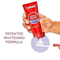 Vista 6 de Colgate Optic White Advanced - Pasta de dientes con peróxido de hidrógeno, paquete de pasta dental blanqueadora, fórmula segura para esmalte, ayuda