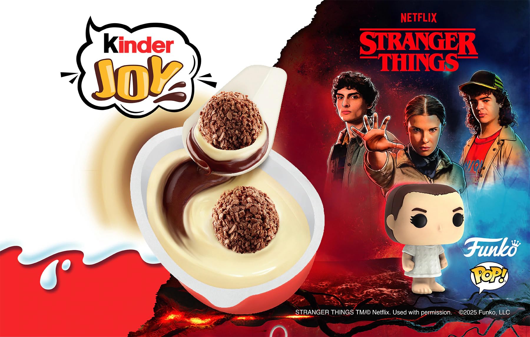 8X Paquete de 8 para Kinder Joy Edición Stranger Things, paquete de 8 con 3 huevos sorpresa cada uno, edición especial de Netflix, 60 g