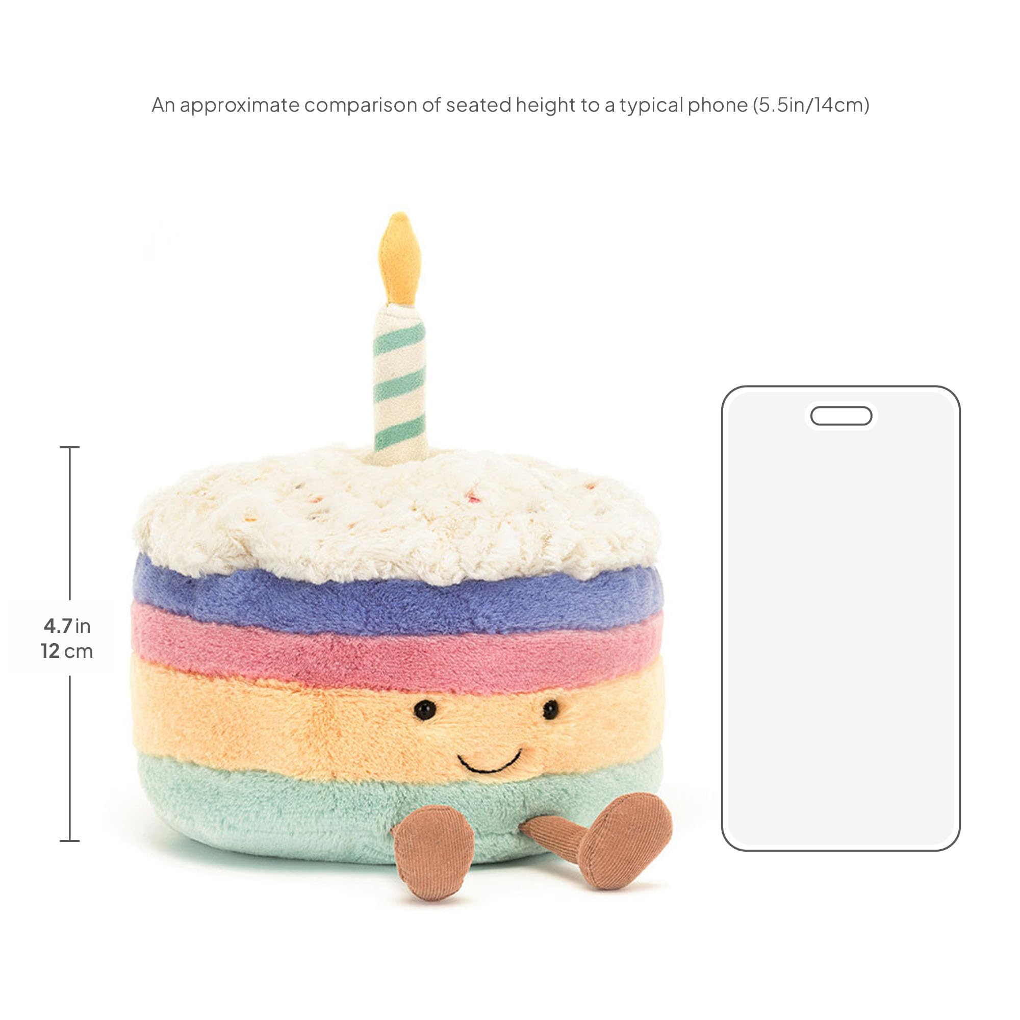 Amazon.co.jp: Jellycat Amuseables レインボー バースデーケーキ