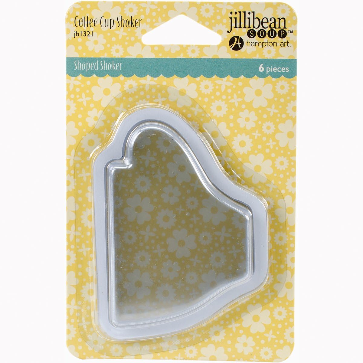 Hampton Art Jillibean Soup PVC Card Shakers 6/Pkg-Coffee Cup