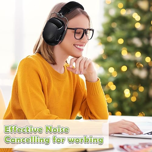 Miniatura 5 de Xuhal 9 orejeras de protección para los oídos, ajustable NRR 28dB reducción de ruido para disparar, cortar y cancelar el ruido