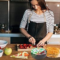 Vista 3 de Envoltura de cera de abeja reutilizable, paquete de 9, envolturas de cera de abejas ecológicas para alimentos, orgánica, sostenible, biodegradable
