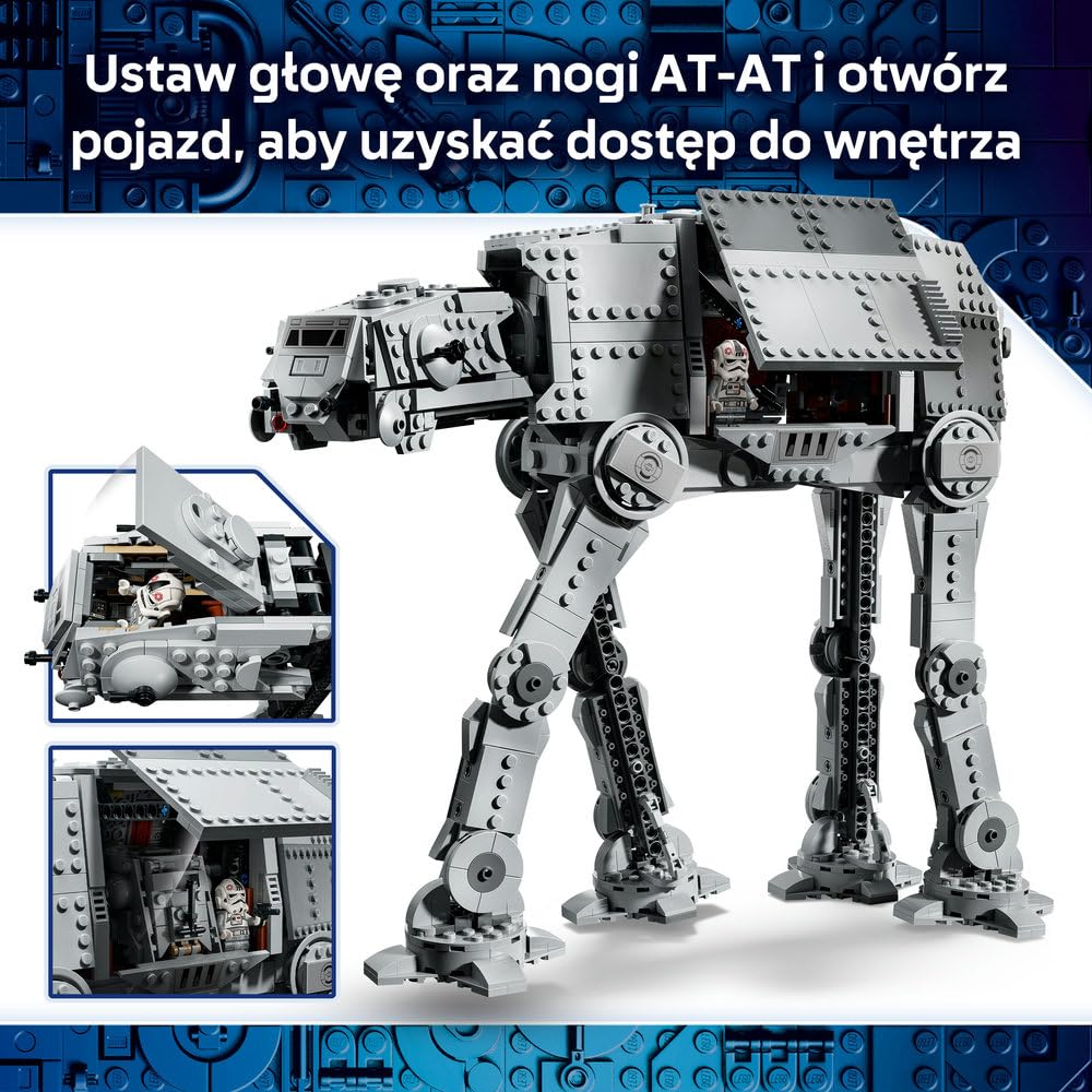 LEGO Star Wars AT-AT Resztek Imperium i INT-4 75454 | Maszyna krocząca, zabawka dla 10-latka, prezent Star Wars dla dzieci, model do ekspozycji, 1453 elementy
