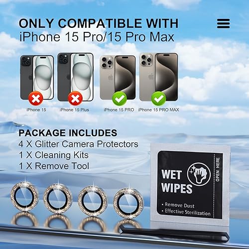 Miniatura 158 de Misea [3+1] Protector de lente de cámara para iPhone 14 Pro/iPhone 14 Pro Max, protector de pantalla de vidrio templado 9H, protector de pantalla