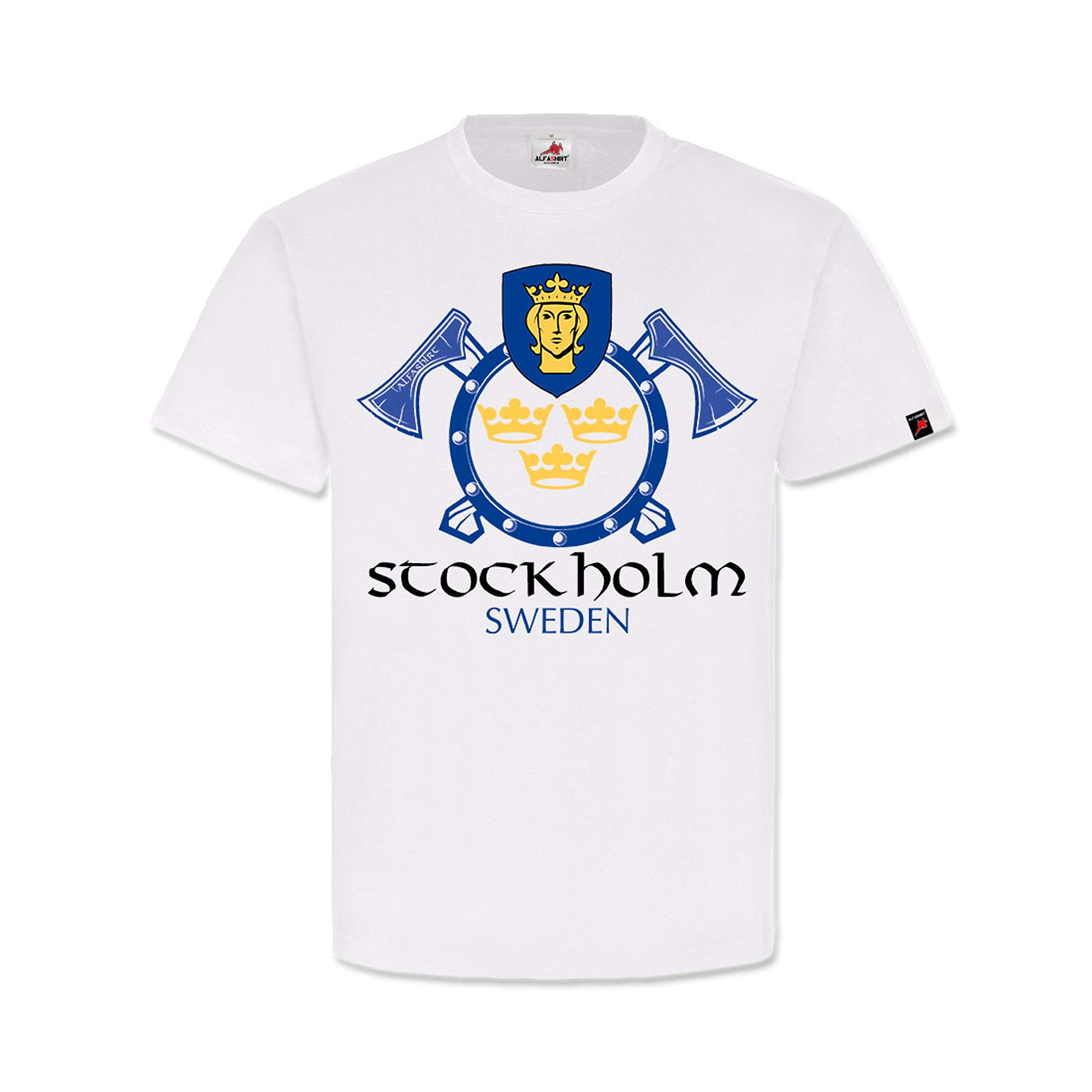 Stockholm Sweden Suède T-shirt Blanc XXXXX-Large pour Homme et Femme - 3