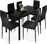 Vista 10 de Best Choice Products 5 piezas Juego de mesa de comedor de vidrio, muebles modernos de mesa de cocina para comedor, dinette, ahorro de espacio