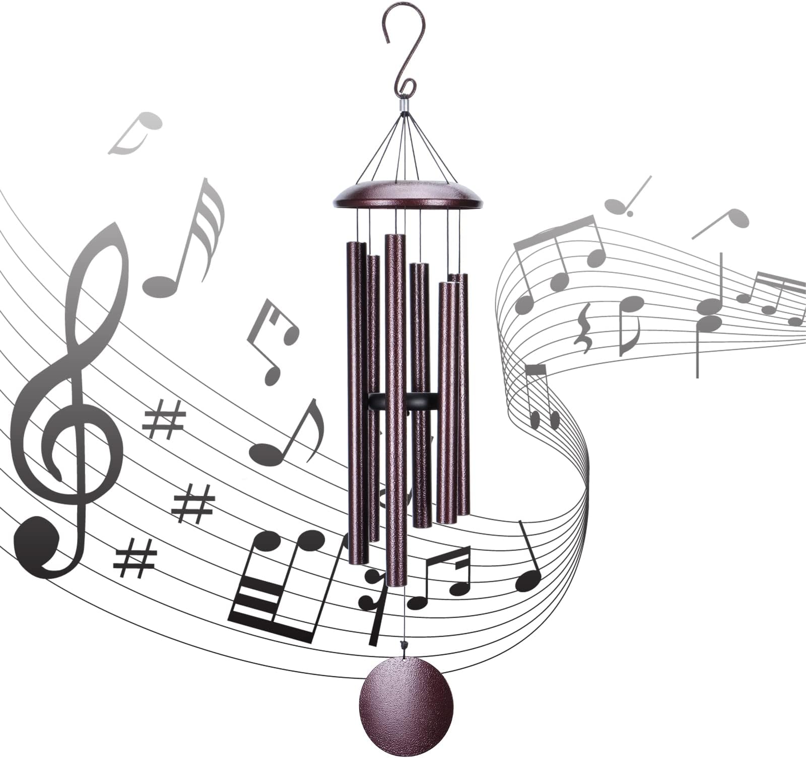 Taman Wind Chimes for Outside, 36” Large Deep Tone Sympathy Memorial Aluminum Wind Chimes for Loss of a Loved One Condolence Remembrance Gift Garden Patio Outdoor Home Decoration