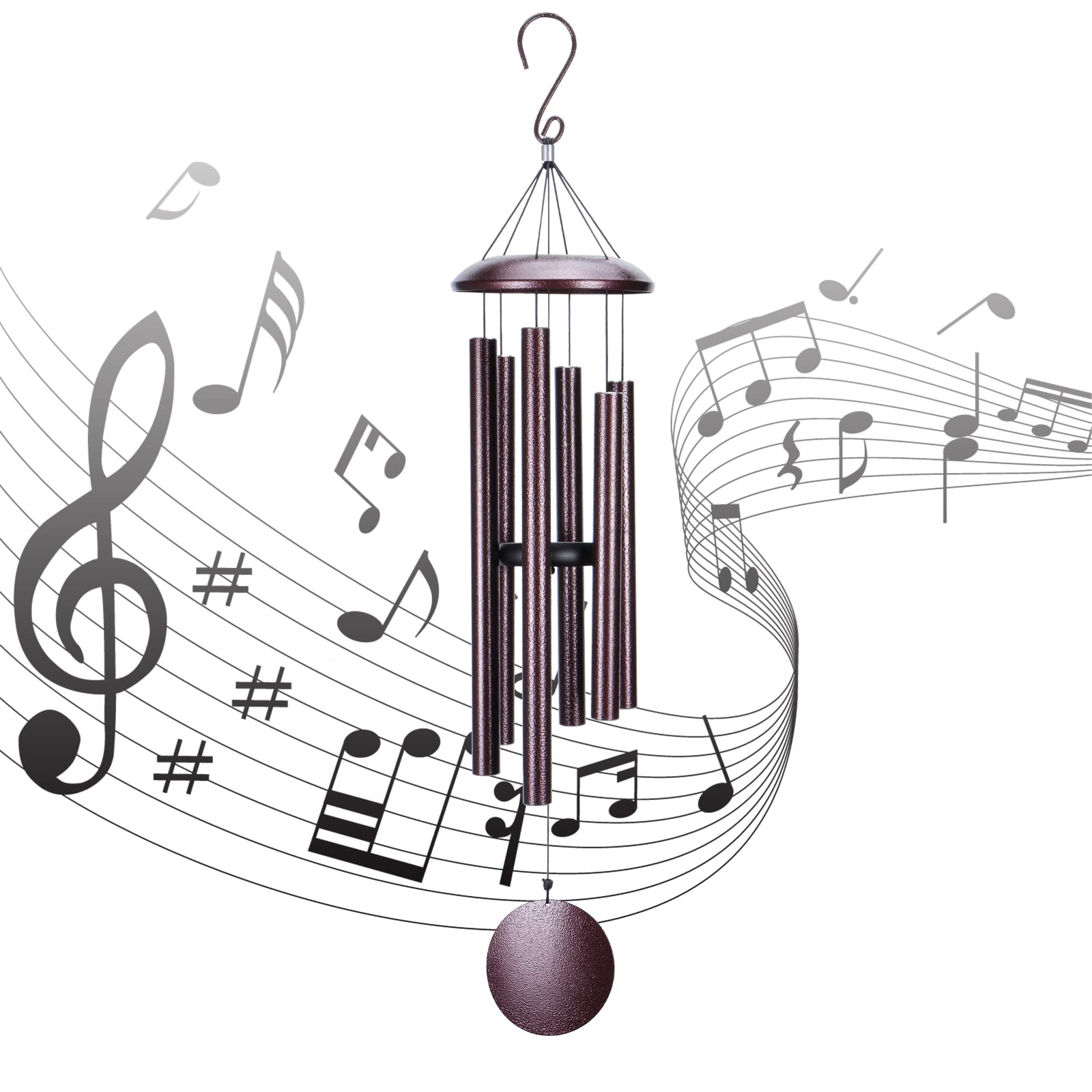 Taman Wind Chimes for Outside, 36” Large Deep Tone Sympathy Memorial Aluminum Wind Chimes for Loss of a Loved One Condolence Remembrance Gift Garden Patio Outdoor Home Decoration