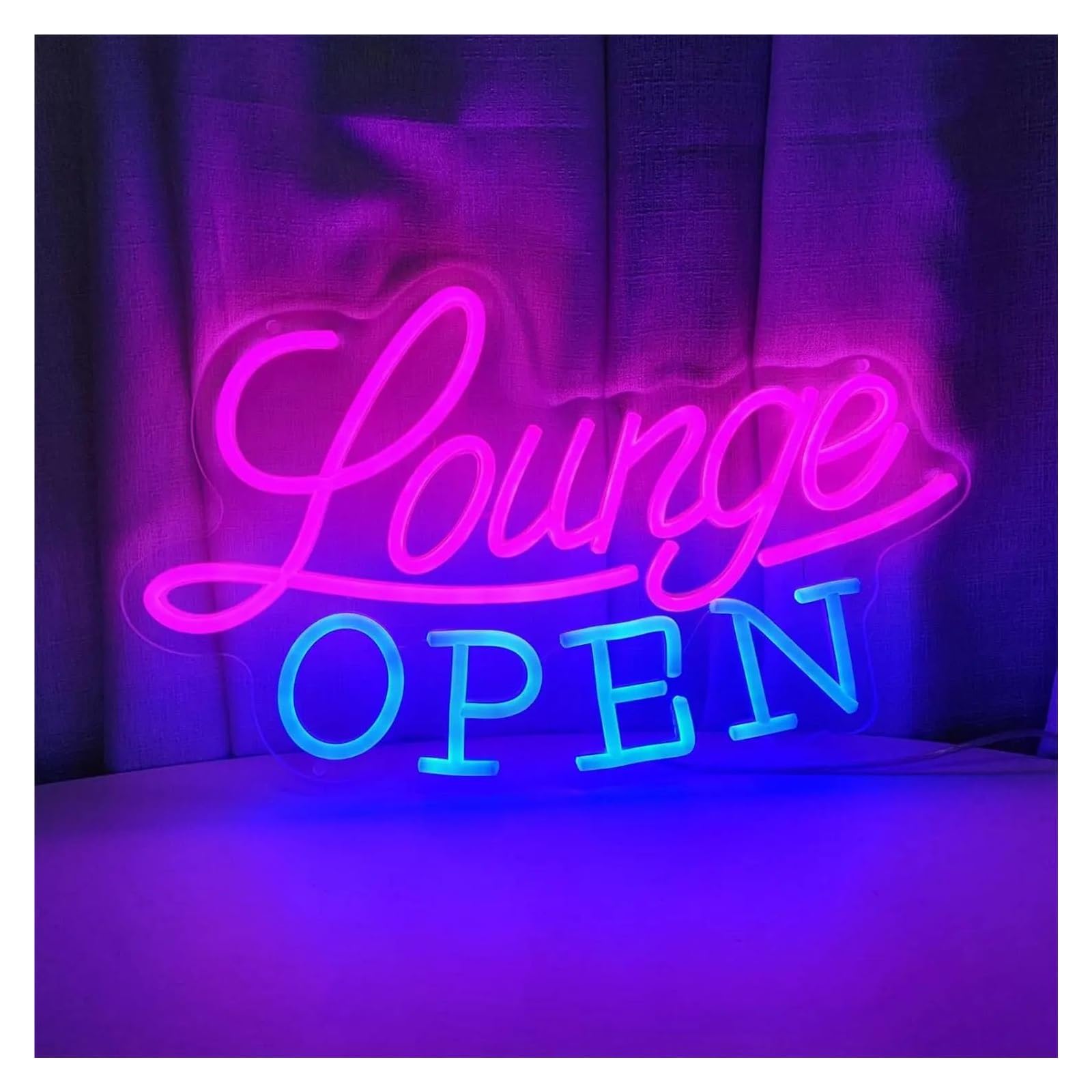Decoración Lámparas Lounge Open Letrero De Neón Salón VIP Luz LED USB Para Letrero Comercial Bar Club Nocturno Hotel Salón De Belleza Decoración De Pared 42cmx26cm